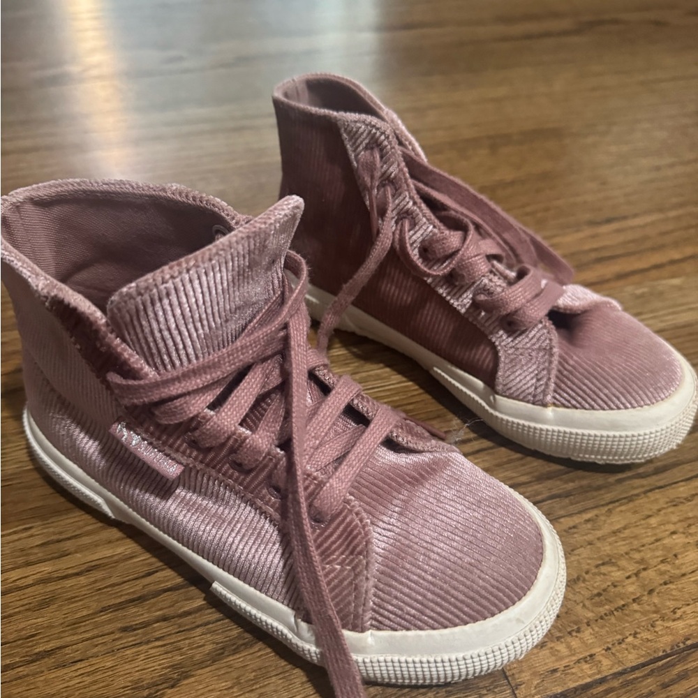 Kids Pink High-Top Courdory Sneakers